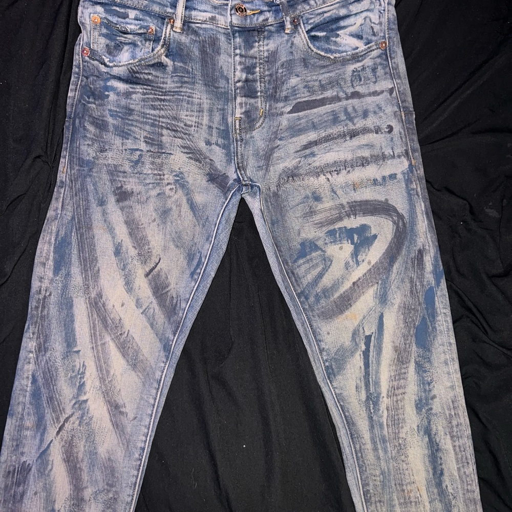 Men's Skinny Jeans in Washed Blue